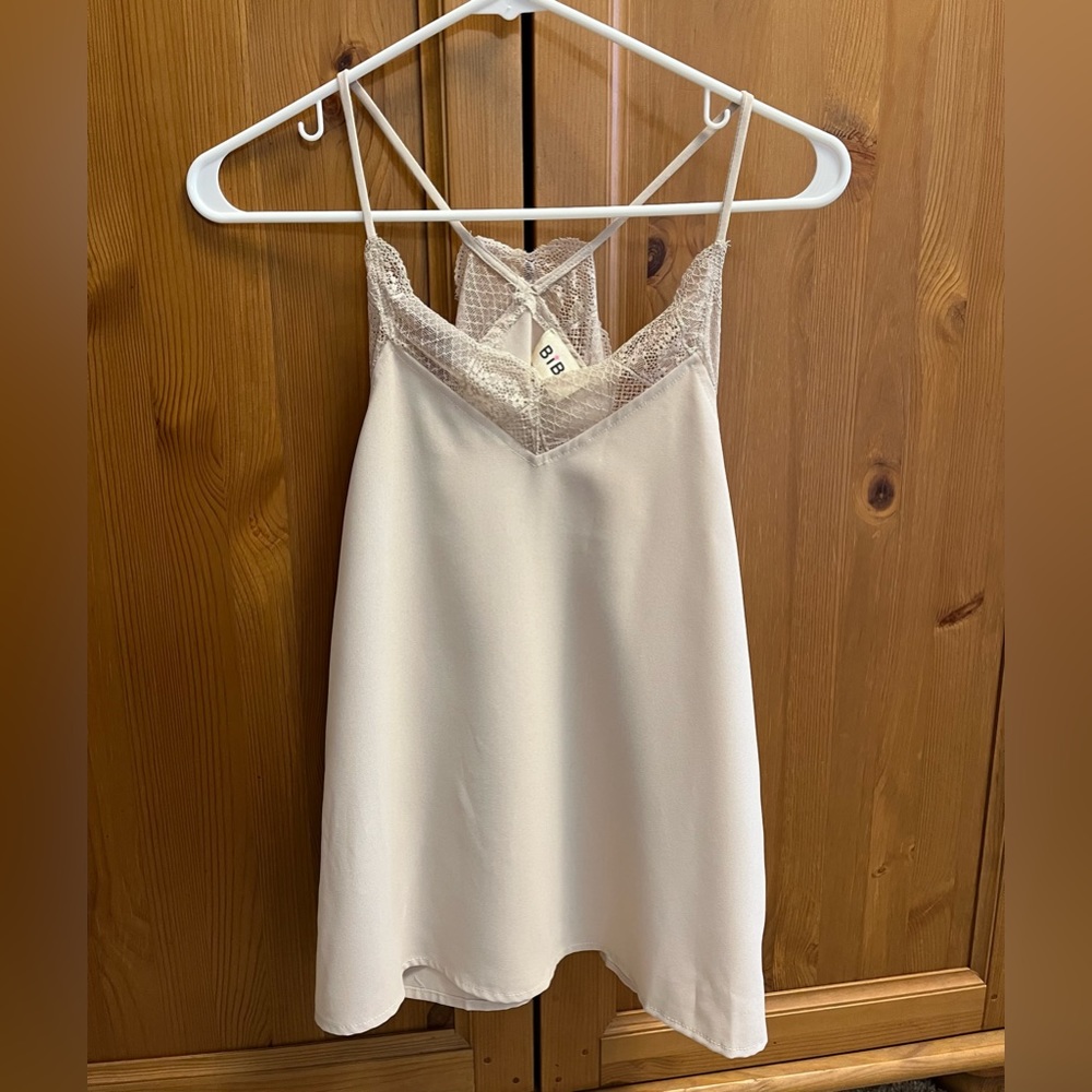 BIBI cream lace blouse Size S